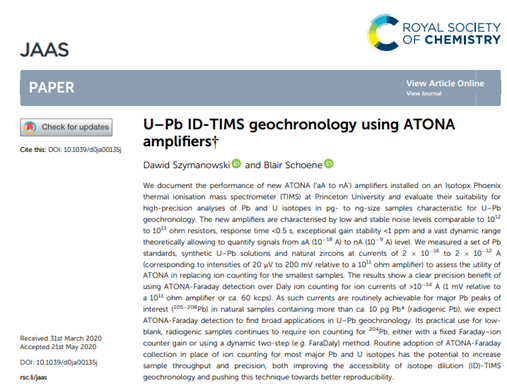 ATONA for Geochronology